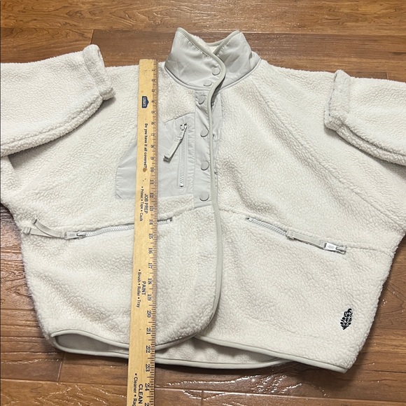 Free People Movement Ivory Sherpa Fleece Jacket with Zip Pockets - Picture 6 of 7